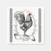Franse Rooster Le Poulet Servetten (Voorkant)