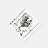 Franse Rooster Le Poulet Servetten (Hoek)