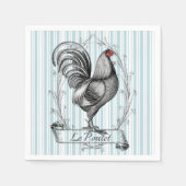 Franse Rooster Le Poulet Servetten (Voorkant)