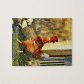 Franse rooster legpuzzel (Horizontaal)