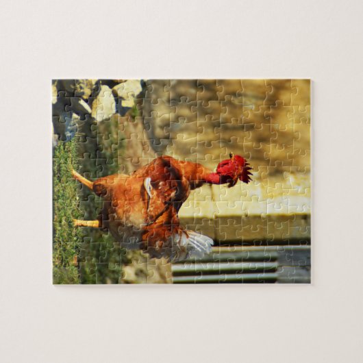 Franse rooster legpuzzel (Horizontaal)