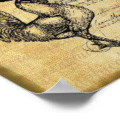  franse rooster op schoot poster (Hoek)