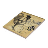  franse rooster op schoot tegeltje (Zijkant)