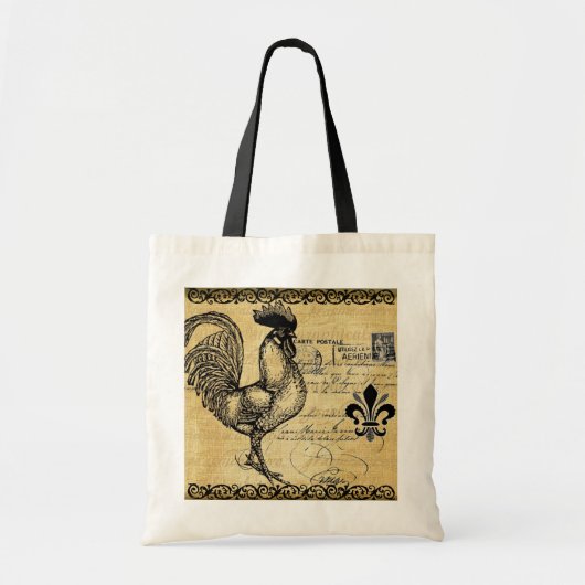 franse rooster op schoot tote bag (Voorkant)
