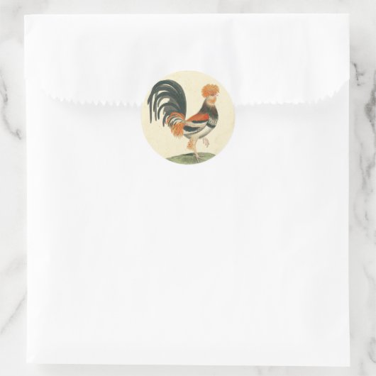  Franse Rooster Print Ronde Sticker (Tas)