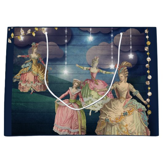 Franse royals dansend onder de lantaarns groot cadeauzakje (Voorkant)