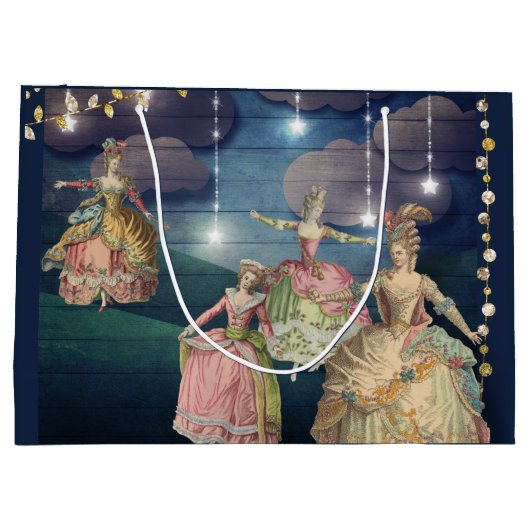 Franse royals dansend onder de lantaarns groot cadeauzakje (Achterkant)