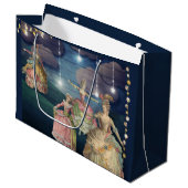 Franse royals dansend onder de lantaarns groot cadeauzakje (Voorkant Gekanteld)