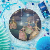 Franse royals dansend onder de lantaarns papieren bordje (Feest)