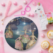 Franse royals dansend onder de lantaarns papieren bordje (Feest)