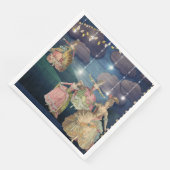 Franse royals dansend onder de lantaarns servet (Hoek)