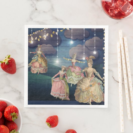 Franse royals dansend onder de lantaarns servet (Insitu)