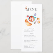 Franse Roze Boulangerie Croissant en Coffee Menu (Voorkant / Achterkant)