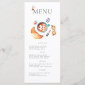 Franse Roze Boulangerie Croissant en Coffee Menu (Voorkant)