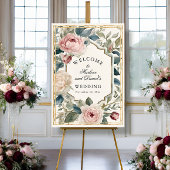 Franse Roze en Gouden Bloemen Peony Elegant Huweli Poster