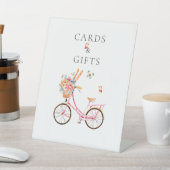 Franse roze  fietsenKaarten en cadeaus Reclamebord Met Voetstuk (Insitu)