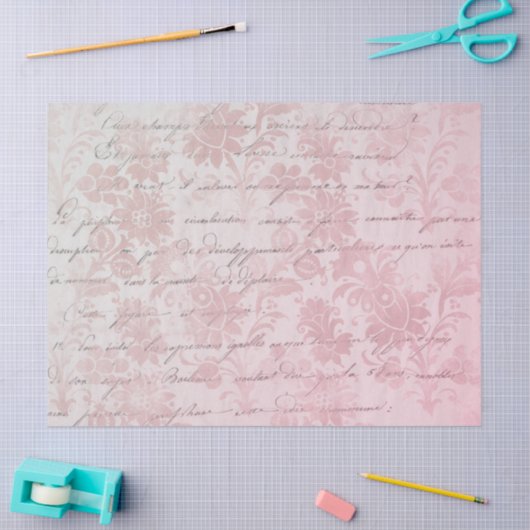 Franse  roze ontkoppeling tissuepapier (Craft)