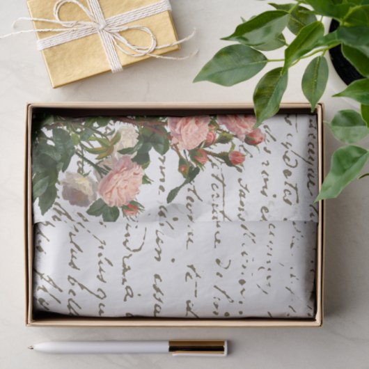 Franse roze roze roze rode  tissuepapier (Geschenk)