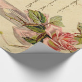 Franse roze rozen Cadeaupapier (Hoek)