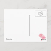 Franse Roze Rozenbloem Waterverf Collage Briefkaart (Achterkant)