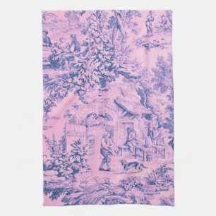 Franse Roze Toile Chinoiserie Rustieke Rococo Stij Theedoek
