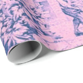 Franse Roze Toile Rococo Rustieke Stijl Decoupage Cadeaupapier (Rol Hoek)