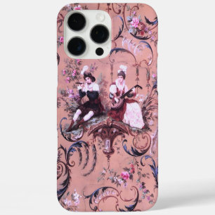 Franse Roze Toile Victoriaans stijl Bloemen iPhone 16 Pro Max Hoesje