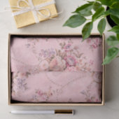 Franse Roze Victoriaans Stijl Bloemen Decoupage Tissuepapier (Geschenk)