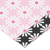 Franse roze zwarte en witte madeliefjes korte tafelloper (Hoek)