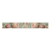  Franse Rozen Bloemblauw n Roze Decoupage Grosgrain Lint (Voorkant)