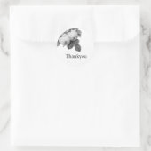 Franse rozen bruiloft bedankt Sticker (Tas)