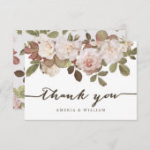  Franse Rozen bruiloft Hartelijk dank Bedankkaart (Voorkant / Achterkant)