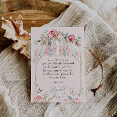 Franse Rozen Bruiloftswaterverf Bedankkaart