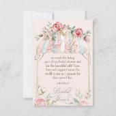 Franse Rozen Bruiloftswaterverf Bedankkaart (Voorkant)