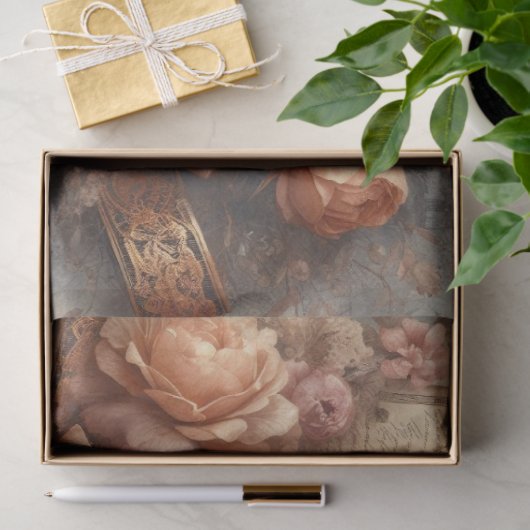 Franse Rozen Eiffeltoren Romance Decoupage Tissuepapier (Geschenk)