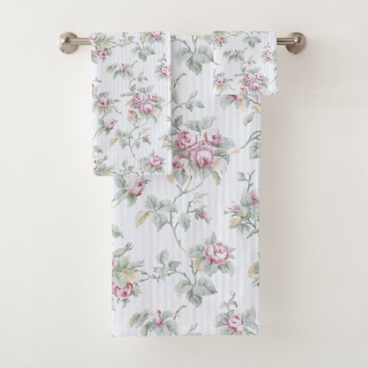  Franse Rozen en stripes Bad Handdoek (Insitu)