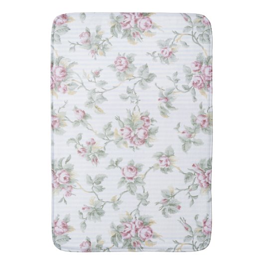  Franse Rozen en stripes Badmat (Voorkant Verticaal)