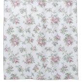 Franse Rozen en stripes Douchegordijn (Voorkant)