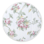  Franse Rozen en stripes Keramische Knop (Voorkant)