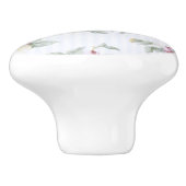 Franse Rozen en stripes Keramische Knop (Zijkant)