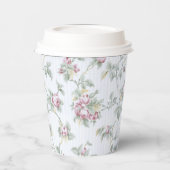  Franse Rozen en stripes Papieren Bekers (Links)