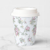  Franse Rozen en stripes Papieren Bekers (Rechts)