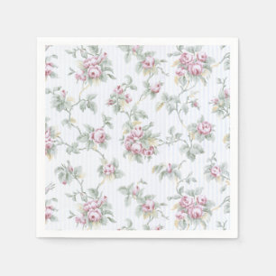  Franse Rozen en stripes Servet