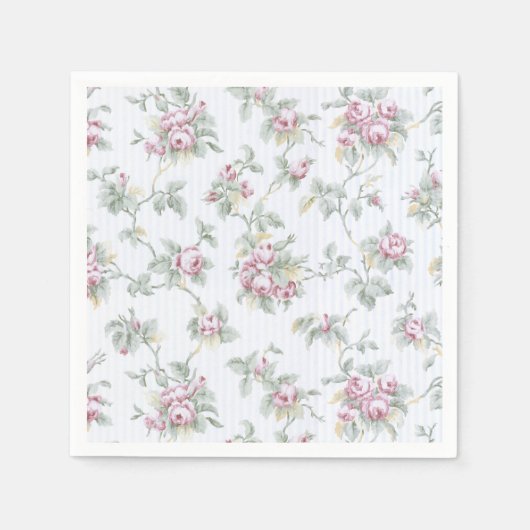  Franse Rozen en stripes Servet (Voorkant)