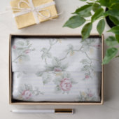 Franse Rozen en stripes Tissuepapier (Geschenk)