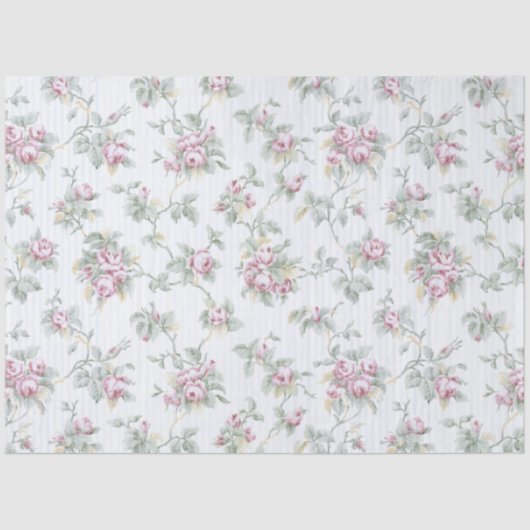 Franse Rozen en stripes Tissuepapier (Voorkant)