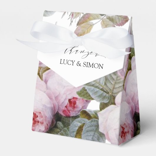 Franse  Rozen Favor Box Bedankdoosjes (Voorkant Zijde)