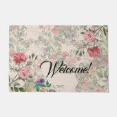 Franse Rozen Floral Welcome Doormat Deurmat (Voorkant)