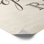  Franse Rozen "Open Bar" bruiloft Poster (Hoek)