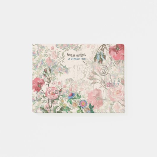 Franse Rozen Passionbloemen Post-it Notes (Voorkant)